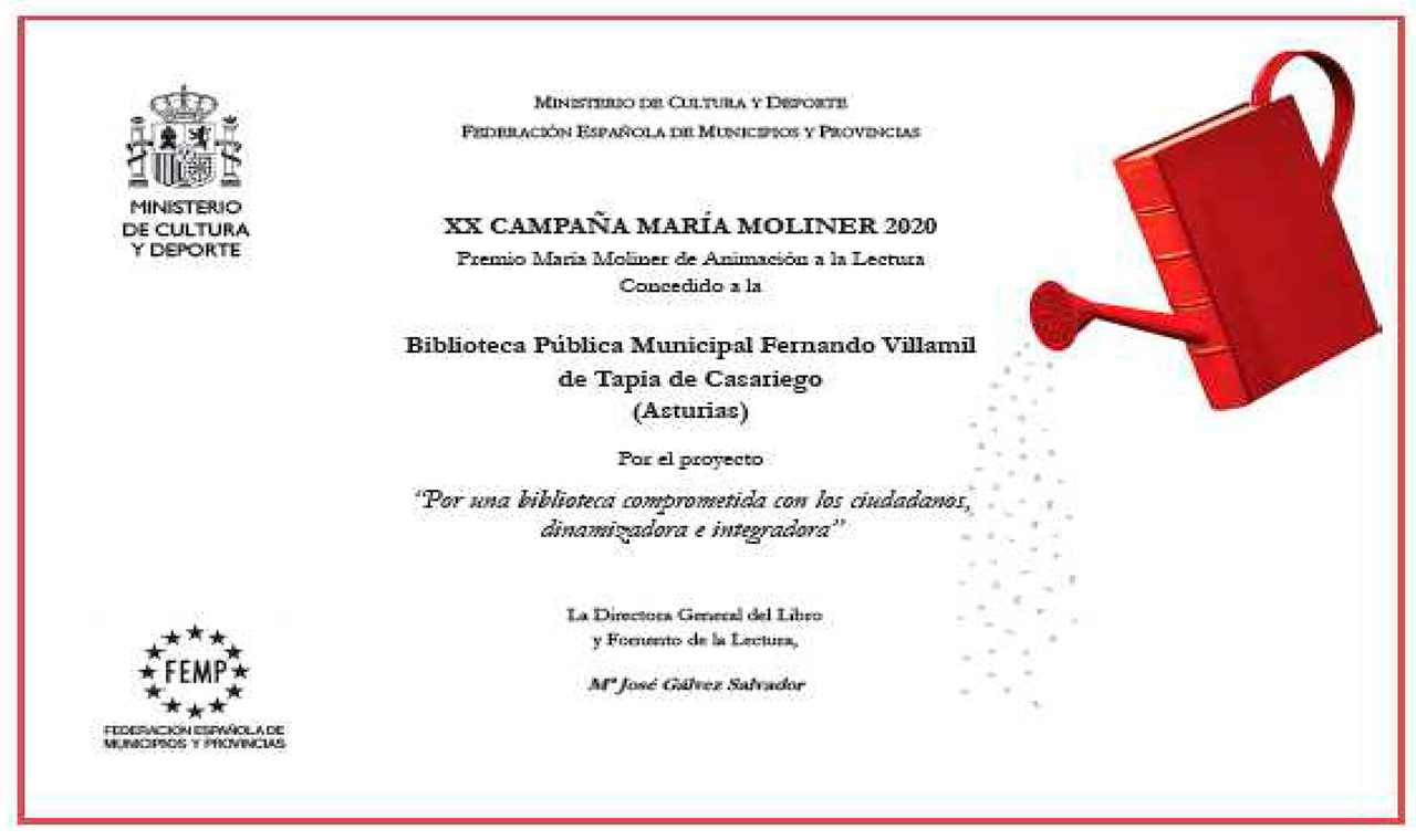 Diploma Premio María Moliner 2020